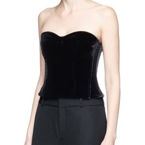 Theory Black Velvet Corset